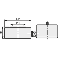 Kraftmessdose 75mm 0-6,3 kN (Ablesung 100 N)